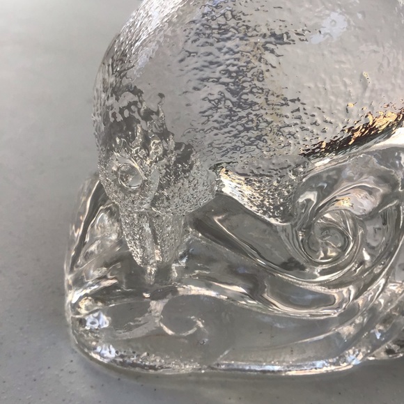 Clear Glass Dolphin Ocean Waves Tea Light Candle Figurine Statue - Picture 7 of 15